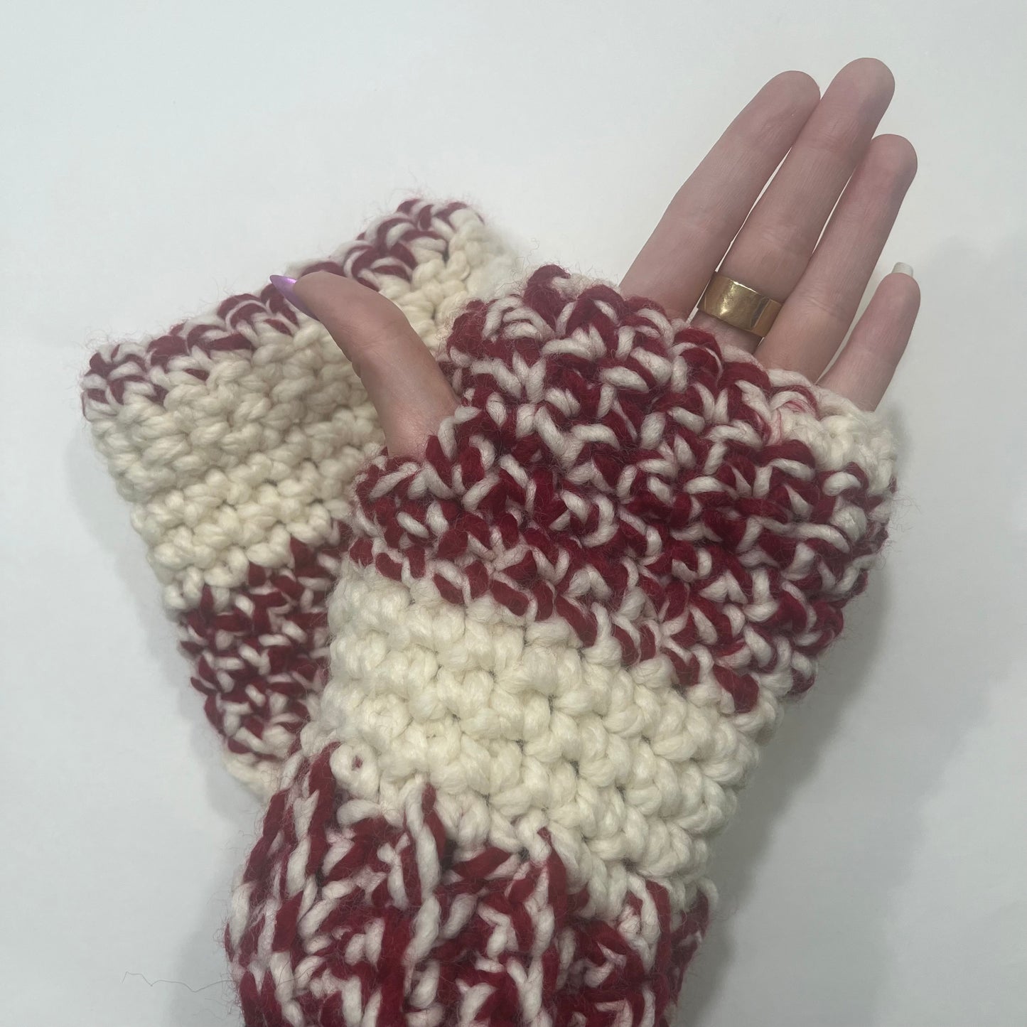 Peppermint Fingerless Gloves