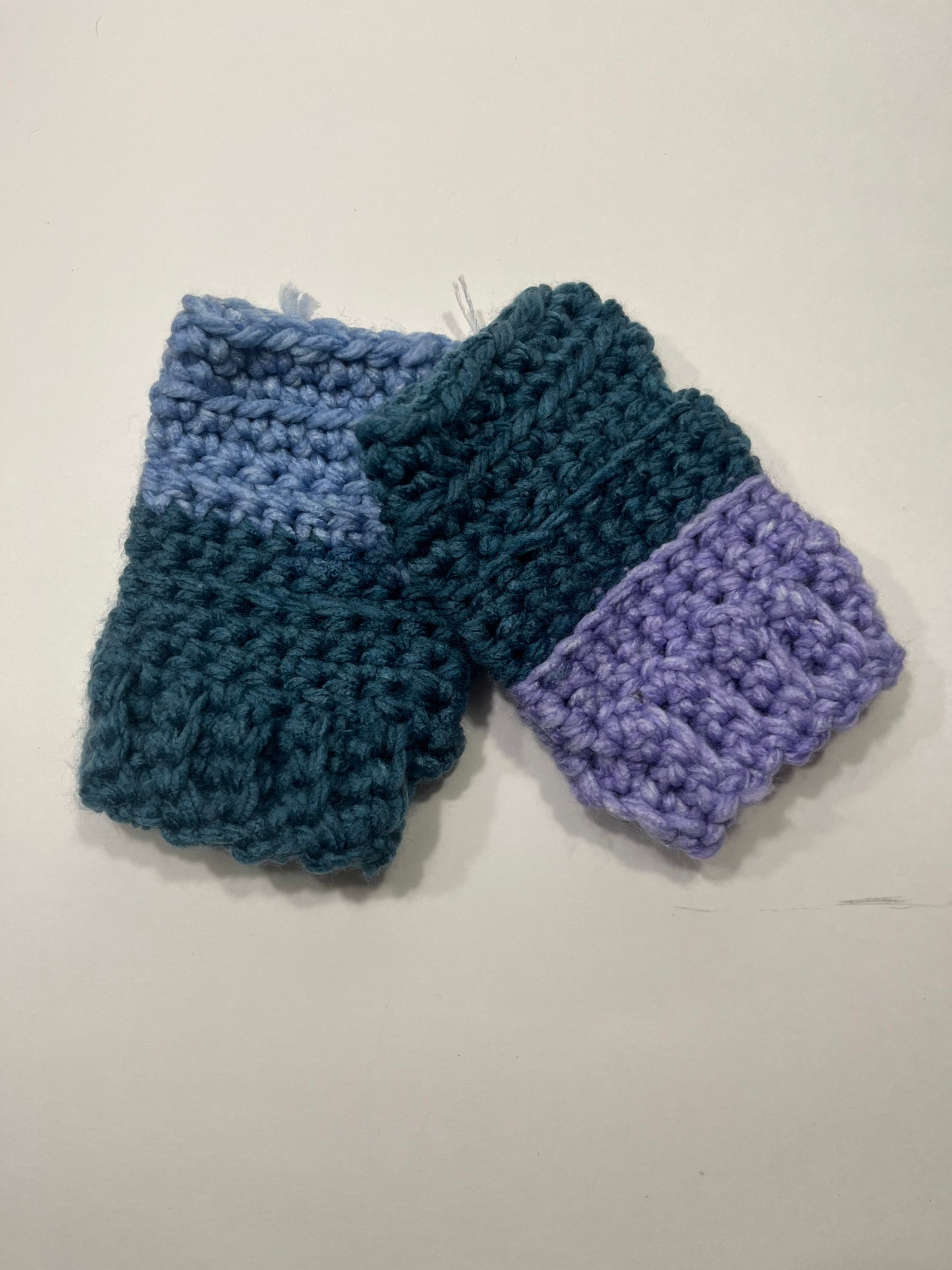 Fingerless Gloves - Purple / Blue