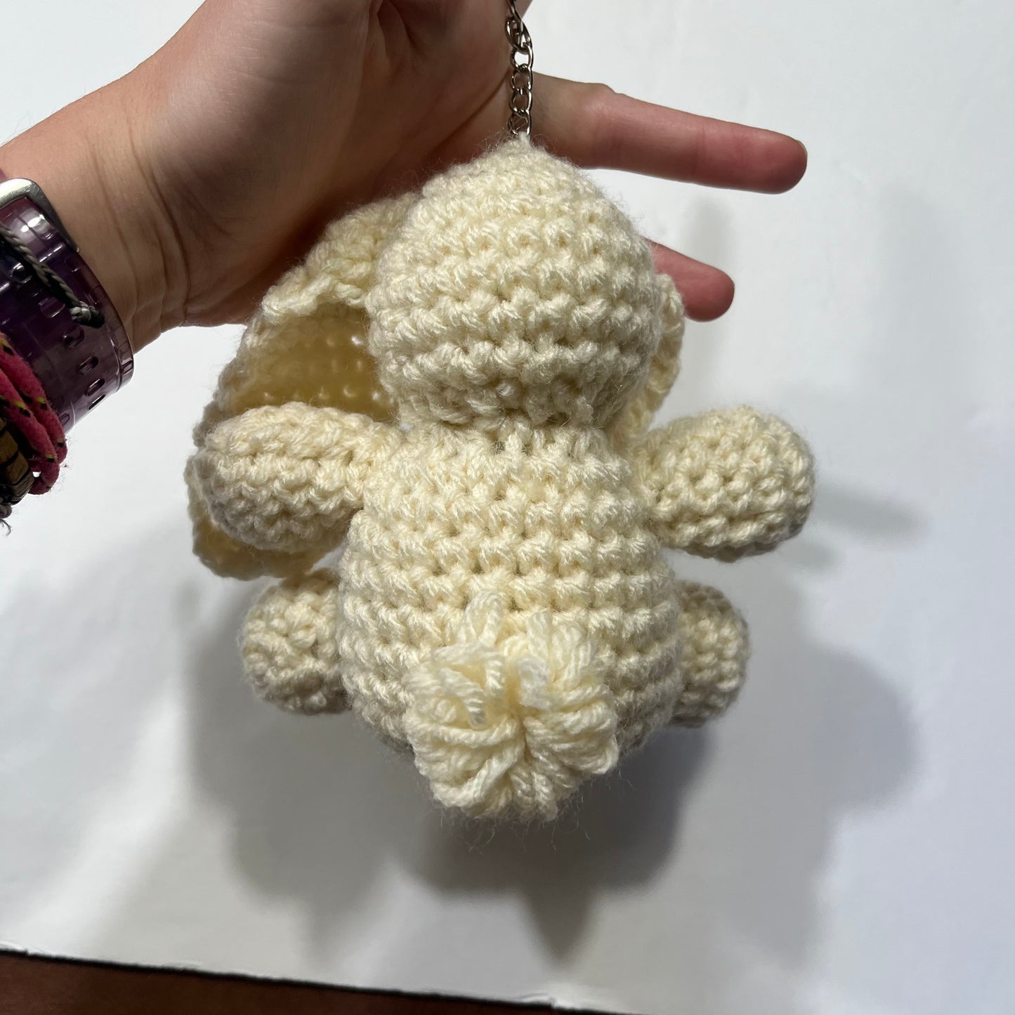 White Bunny Keychain