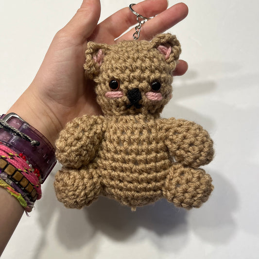 Brown Cat Keychain