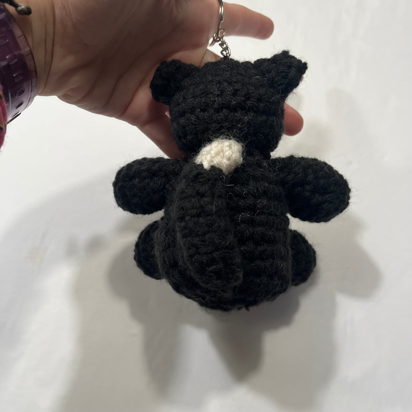 Tuxedo Cat Plush Keychain