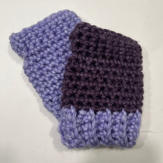 Fingerless Gloves - Purple