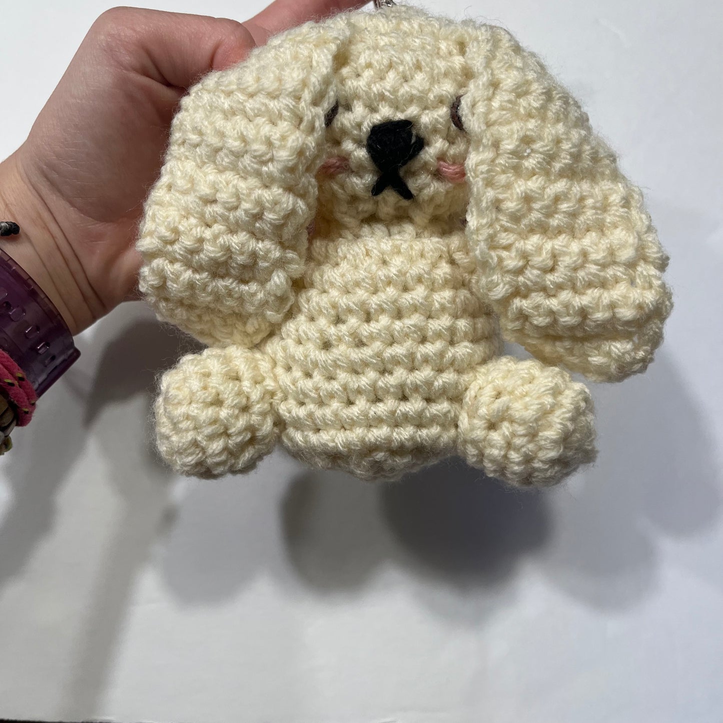 White Bunny Keychain