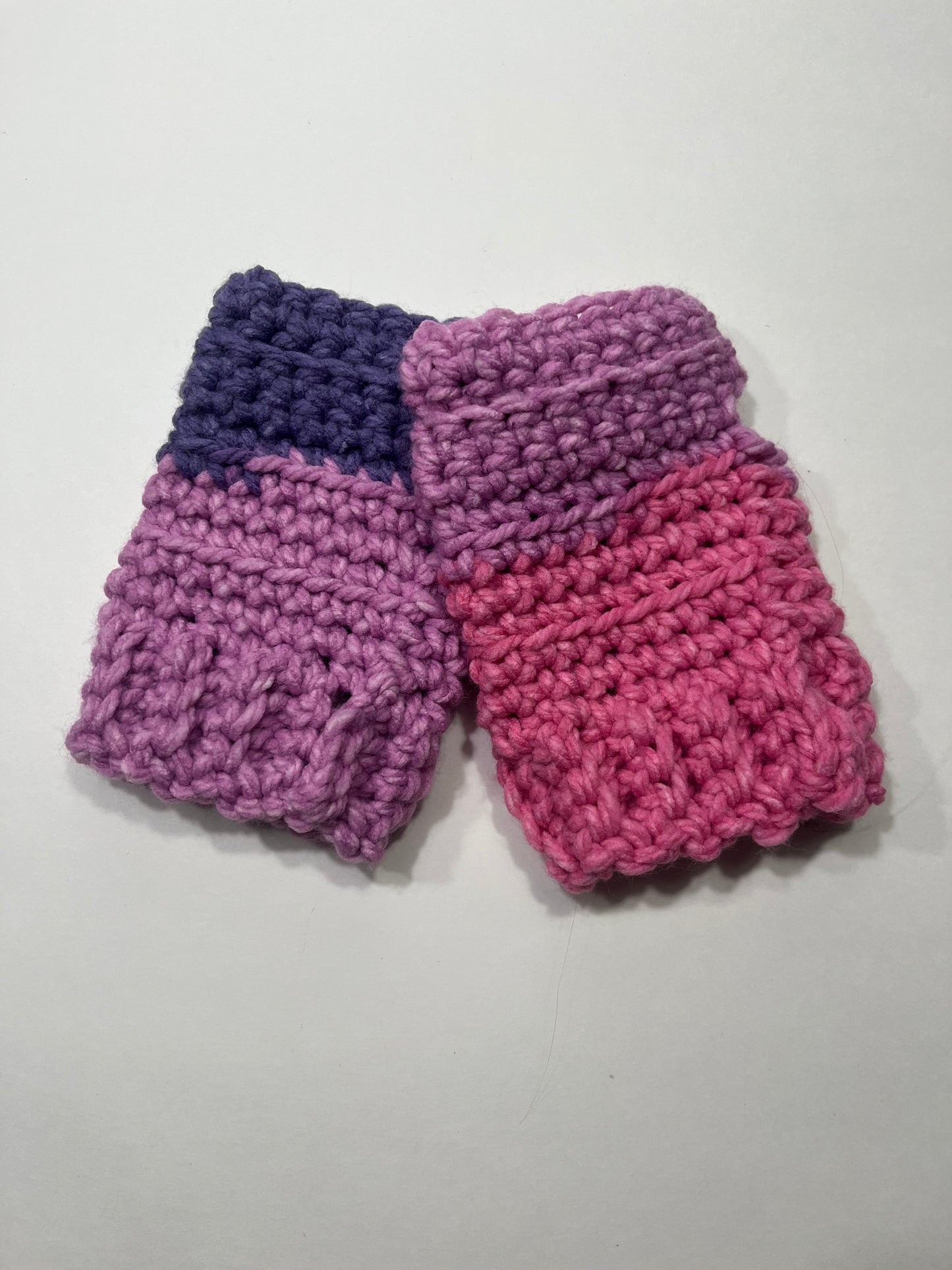 Fingerless Gloves - Pink / Purple