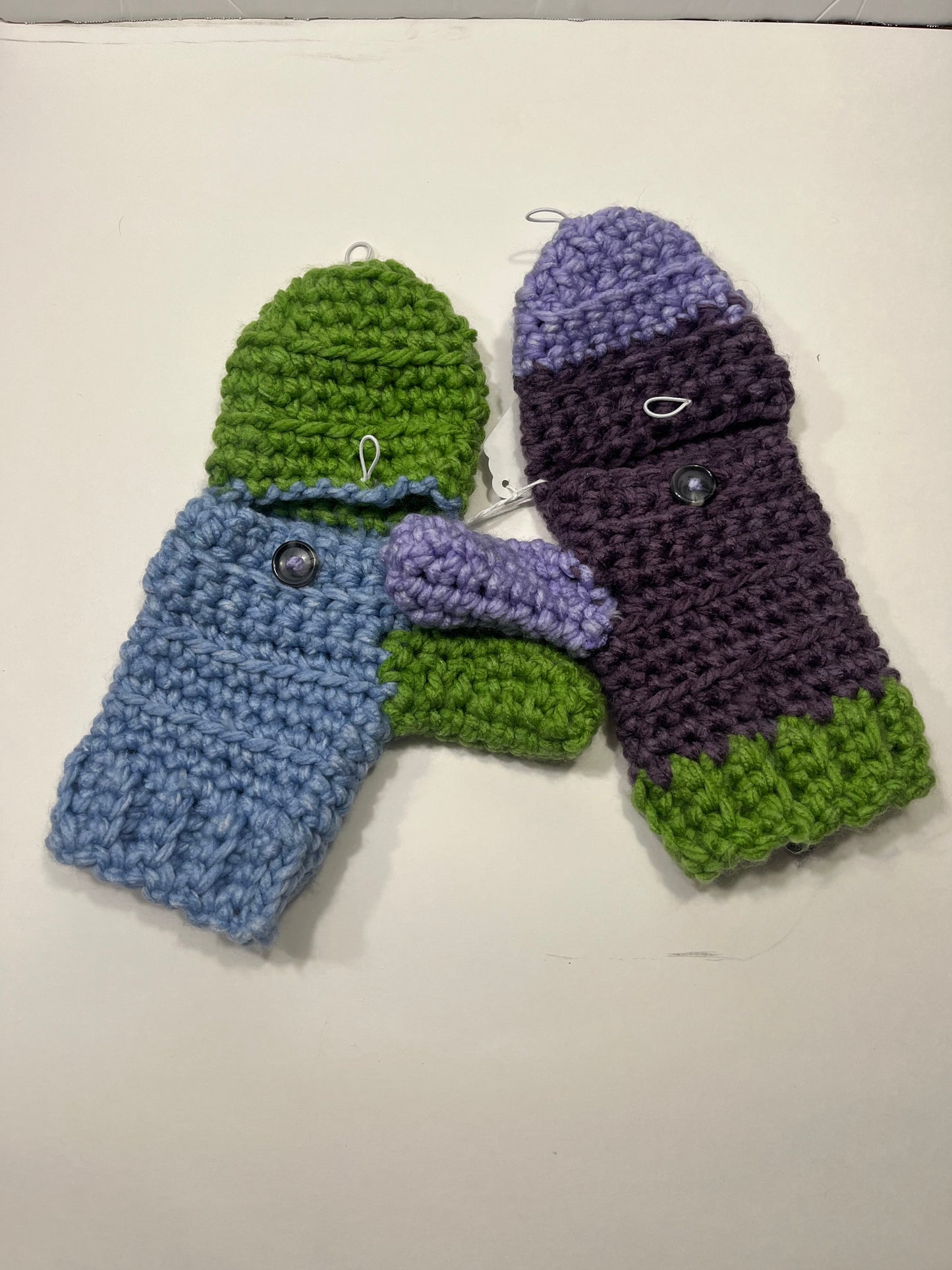 Convertible Mittens - Purple / Blue / Green