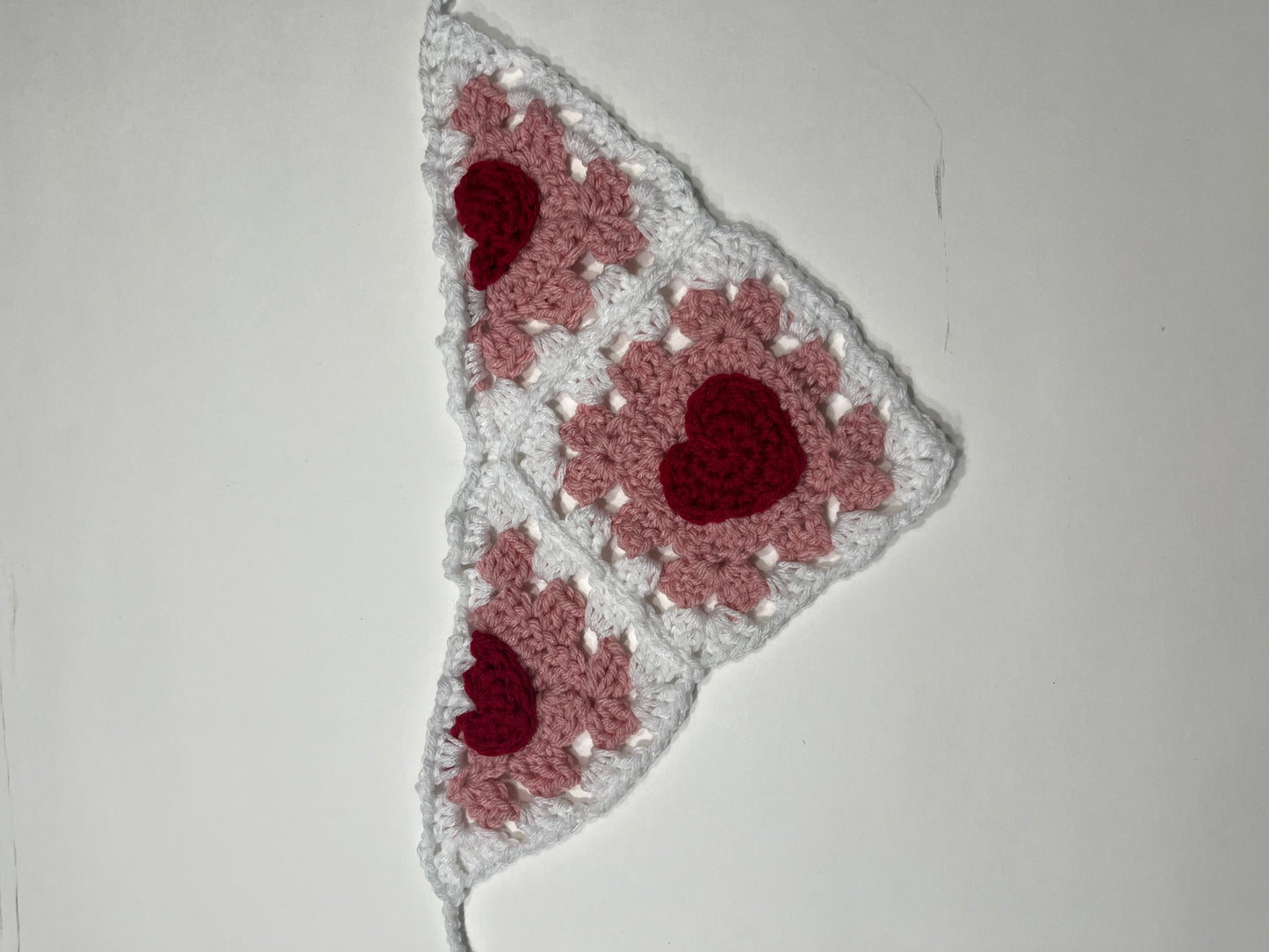 Heart Handkerchief - Pink / White / Red